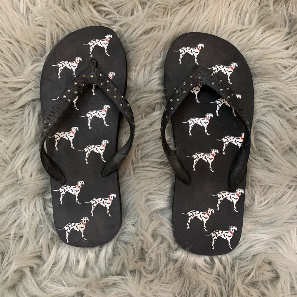 STUART WEITZMAN DALMATION FLIP FLOPS